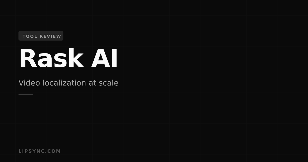Rask AI Review: AI Lipsync Tool & Pricing | lipsync.com